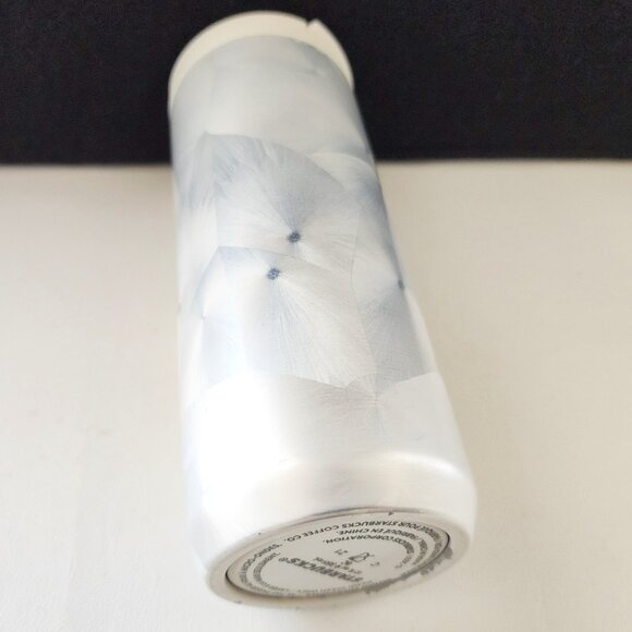 Starbucks White Pearl Brushed Feather Pattern Stainless Steel Tumbler Mug 12oz - Picture 9 of 10